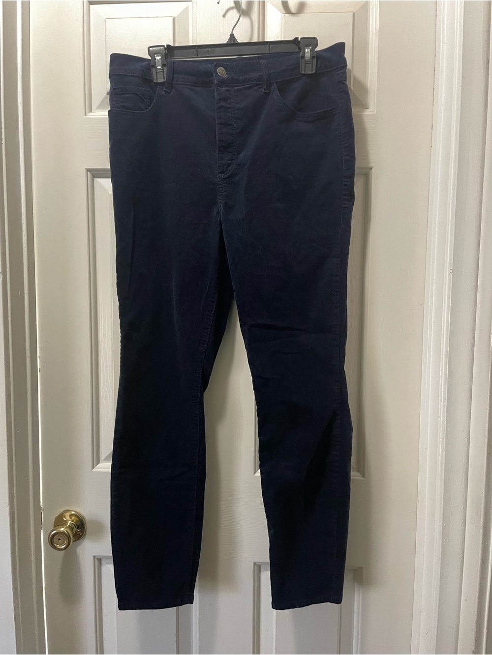 Women’s LOFT Skinny Corduroy Pants Navy Blue size 12